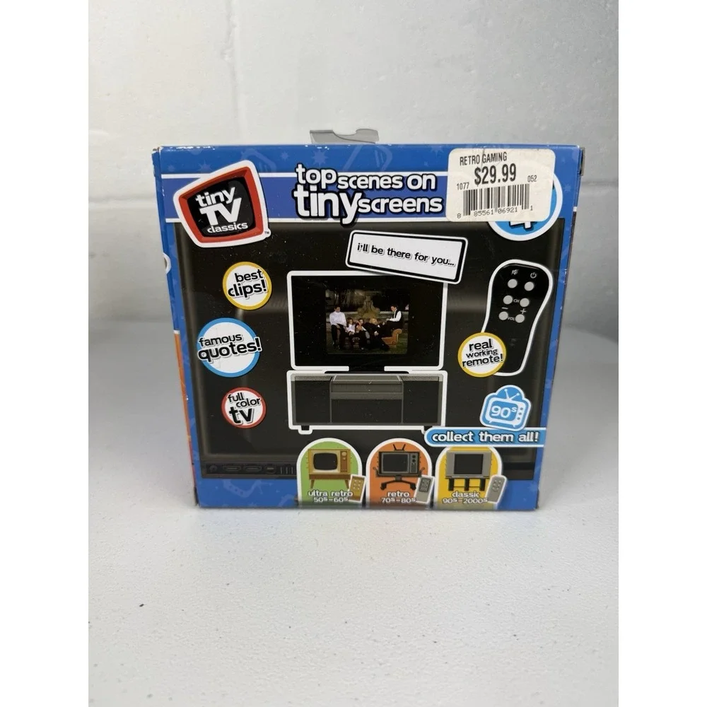 Tiny TV Classics Friends Clips Season 4 Real Working TV and Remote - Damaged Box